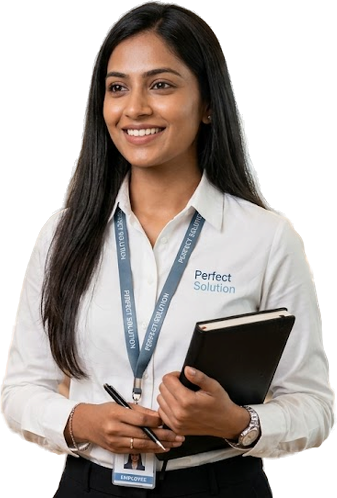 A Perfect Solutions advisor reviewing loan paperwork